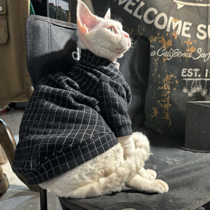 11 Checkered cotton cardigan jacket