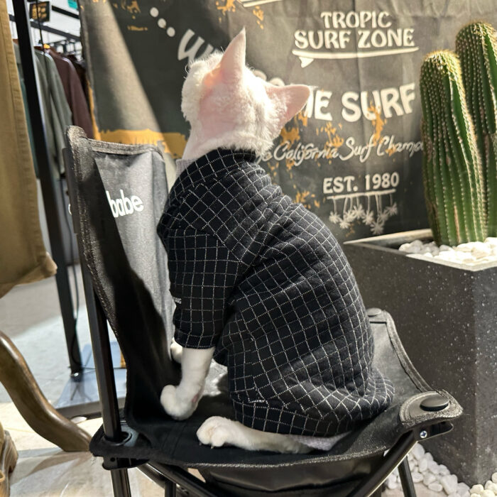 9 Checkered cotton cardigan jacket